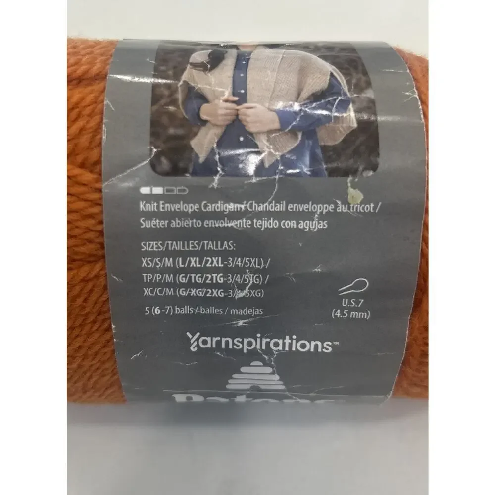 Vtg Patons CLASSIC WOOL WORSTED Yarn PUMPKIN Wool 3.50oz/210yds‎ Orange